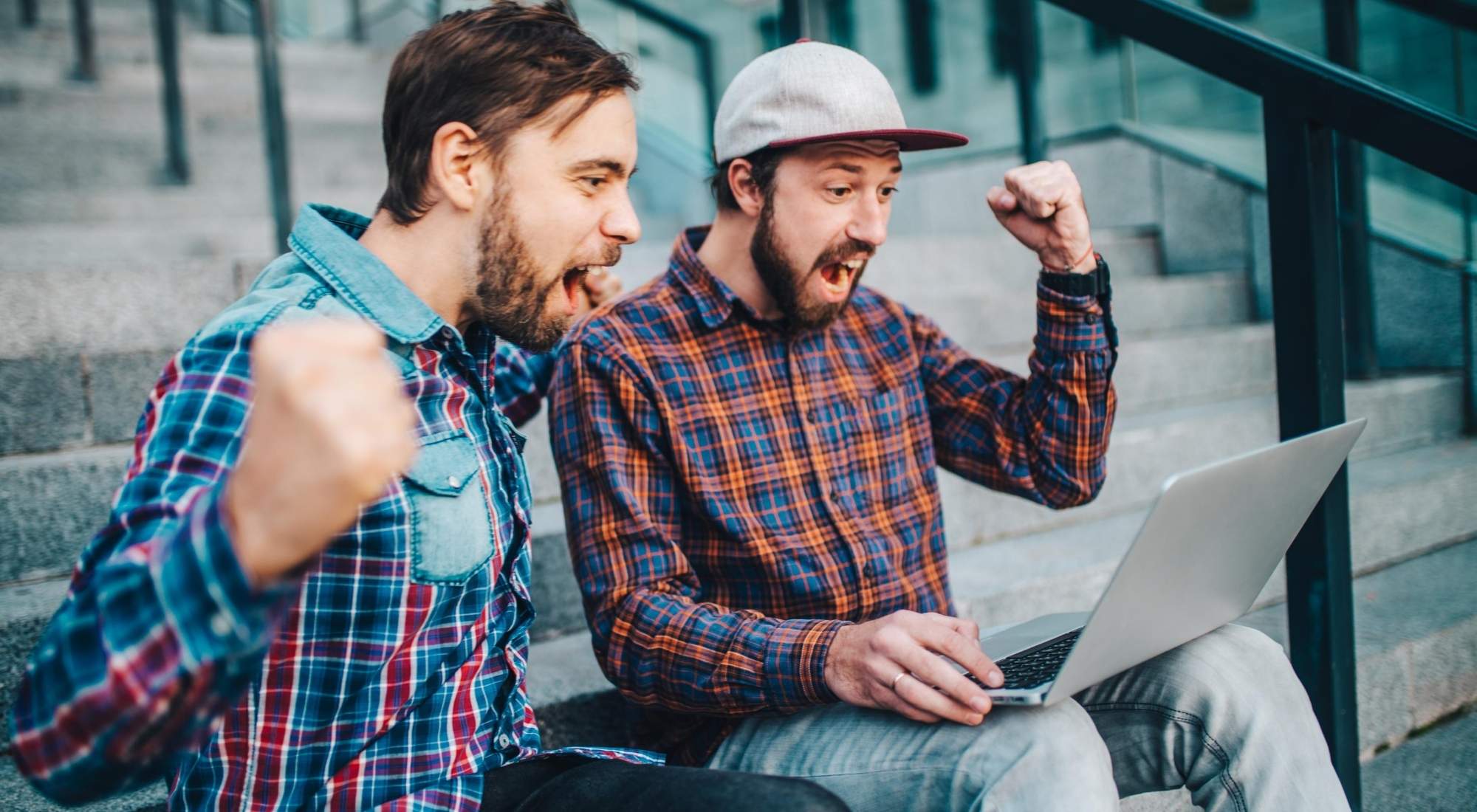 Men excited about betting